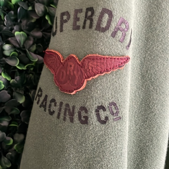 MINT SuperDry Hoodie Sweater Hood medium Distressed Style - Picture 5 of 7